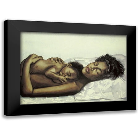Unknown 14x11 Black Modern Framed Museum Art Print Titled - Mother and Child