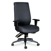 Alera Wrigley Series High Performance High-Back Multifunction Task Chair, Supports 275 lb, Black