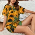 thumbnail image 6 of Bixox Women's Sunflowers 7 Printed Pajama Set 2 Piece Lounge Set Top and Shorts Soft Pajamas, Shorts with Pockets, 6 of 7