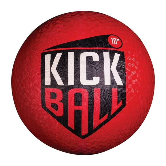 Franklin Sports Rubber Kickball - Kids Playground Ball for Dodgeball   Kickball - 10" Bouncy Ball for Outdoor Games - Red