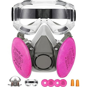 ANUNU Reusable Half-Face Respirator 6200, Silicone