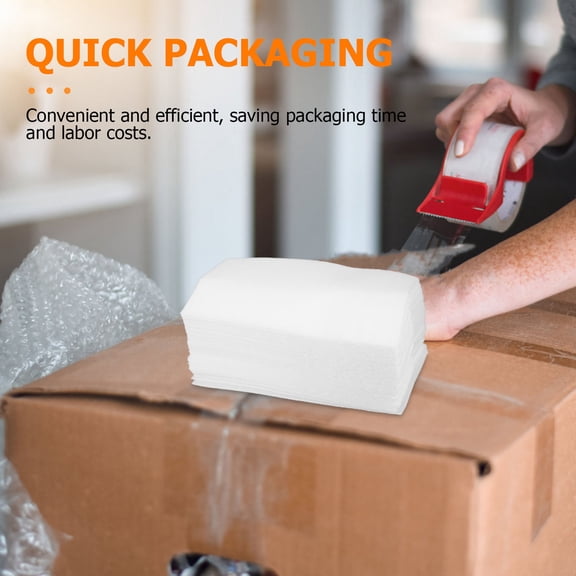 BESTYASH 100Pcs White Epe Foam Packing Sleeves for Moving Supplies Protecting Dishes Glassware and Electronics