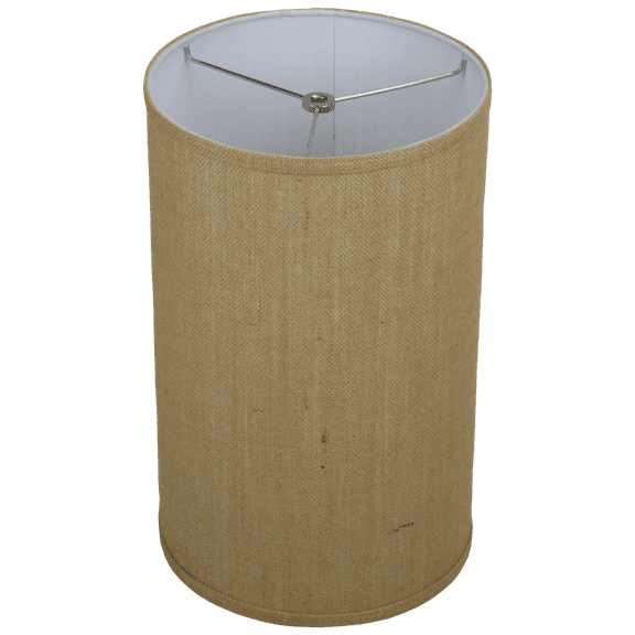 Fenchel Shades | 10" Top Diameter x 10" Bottom Diameter x 16 Height, (Washer/Spider Attachment) Drum Lamp Shade - (Burlap Natural)