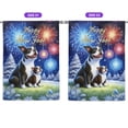 thumbnail image 2 of Happy New Year Boston Terrier Family Cheer Winter Midnight Firework House Flag 28x40in Double Sided Gentleman Dog Lover Gifts Outdoor Decor - 02025, 2 of 5