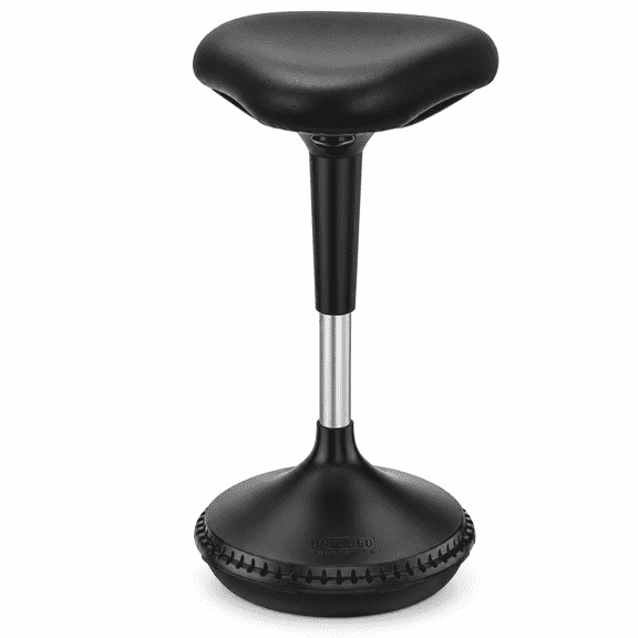 Wobble Stool Height Adjustable Standing Desk Stool, 24-34 Inch Active Sitting Balance Stool with 360° Swivel and Easy-Clean Saddle Seat