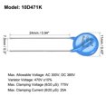 thumbnail image 3 of 10 Piezas de Resistor Dependiente de Voltaje AC 300V 10D471K Varistores de Disco Radial, 3 of 3