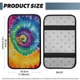 thumbnail image 5 of Yuyamidu Rainbow Tie Dye Car Center Console Cover Fluffy Armrest Cover for Car Truck Van Flannel Car Center Console Armrest Protector Auto Accessories with Elastic Bands, 5 of 7