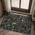 thumbnail image 4 of GENIMO 2' x 6' Wildlife Inspired Animal Print Runner Rug, Machine Washable Non Slip Low Pile Hallway Runner Rug for Kitchen Laundry Room, Deep Teal, 4 of 6