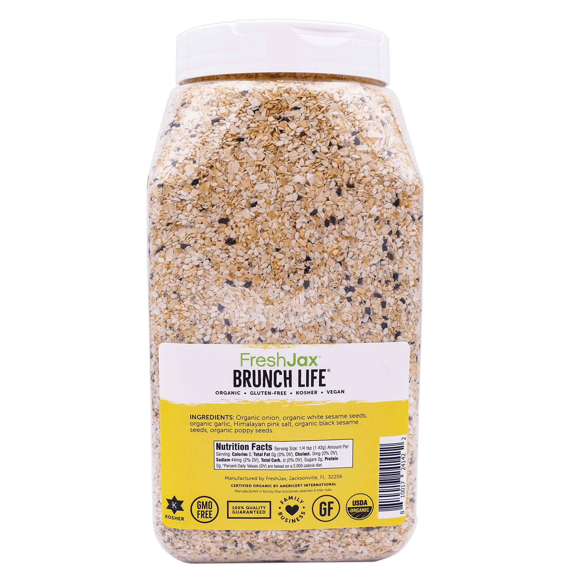 Freshjax Gourmet Organic Spice Blends Brunch Life Organic Everything Bagel Seasoning - Extra Large, MSG-Free, Gluten-Free