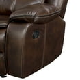 thumbnail image 4 of Console Loveseat with 2 Cupholders and Contrast Stitch, Brown, 4 of 5
