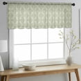 thumbnail image 2 of Sage Green Valance Curtains for Kitchen/Living Room/Bathroom/Bedroom Window, Rod Pocket Small Topper Half Short Window Curtains Voile Sheer Scarf, Geometric Flower Leaf Diamond Plaid Retro 54"x18", 2 of 8