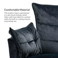 thumbnail image 4 of Accent Chair Set of 2 Tufted Cushion Padded Contemporary Classic Velvet Armchair Home Living Room Black, 4 of 8