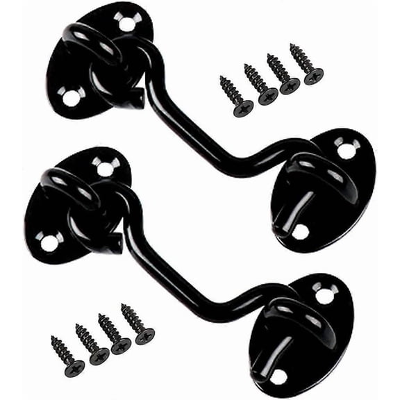 2 piece cabin hook Hook door closers Stainless steel door hook locks for Windows, garage doors, barn doors