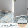 thumbnail image 7 of Wonnitar 5x7 Butterfly Washable Living Room Rug, Ultra Thin Soft Blue Boho Rugs for Bedroom, Non Slip Floral Carpet for Nursery Office Dorm, 7 of 7