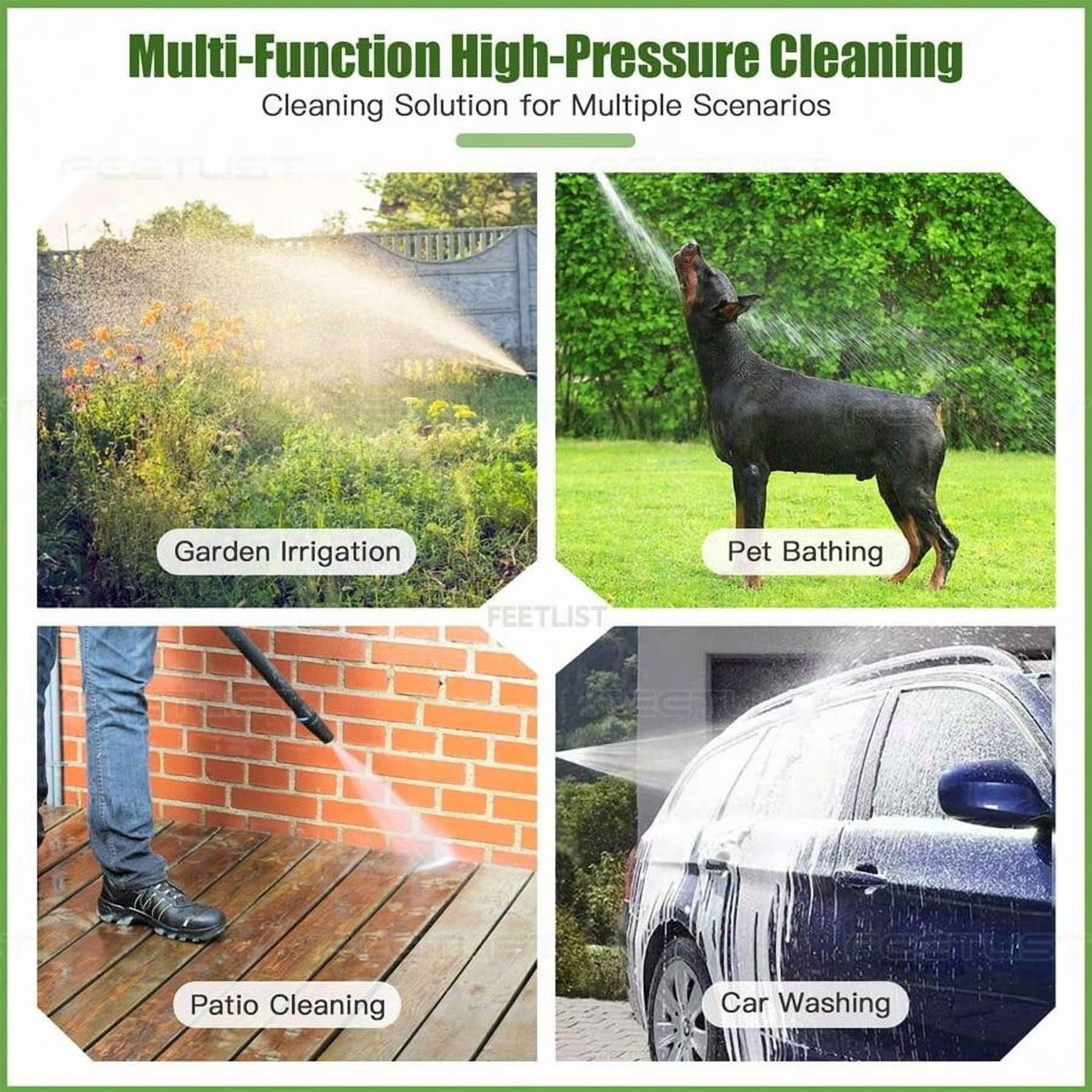 High-Pressure Car Wash Gun With Extended Spray Wand, Durable Hose Nozzle, And Adjustable Spray Pattern With Leak-Proof Design.Suitable For Washing Trucks, SUVs, RVs, And Cleaning Patios And Gardens.