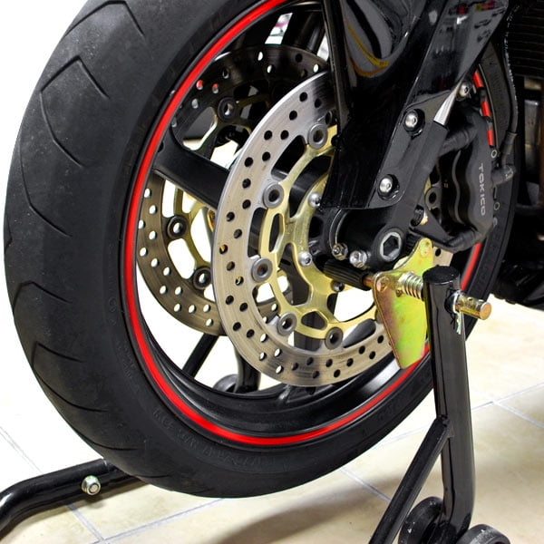 MOTORCYCLE Sport BIKE SWINGARM SPOOL FORK FRONT /& REAR DUAL LIFT STANDS COMBO