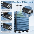 thumbnail image 4 of Luggage Sets 3 Piece Lightweight Luggage with Spinner Wheels ABS Travel Suitcase with TSA Lock 20 24 28 inch Carry on Luggage Blue, 4 of 9