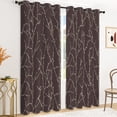 thumbnail image 5 of Tchckioa Botanical Pattern Blackout Curtains,52x96 Inch Grommet Drapes for Living Room,2 Panels, 5 of 9