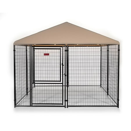 UPC: 0612634213567 | Lucky Dog STAY Series Presidential 10 x 10 x 6 Ft Roofed Dog Kennel  Khaki