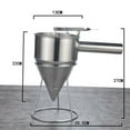 thumbnail image 3 of Kitchen Piston Funnel Pancake Batter Dispenser Stainless Steel Confectionery Funnels with Stand Bakery Use Cake Decorating Tool, 3 of 9