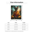 thumbnail image 5 of Sikiie Moonlit Hairless Cat Monk Cozy Flannel Fleece Throw Blanket: Lightweight & Thick for All Seasons - Perfect for Women, Men, & Kids"80"x60", 5 of 6