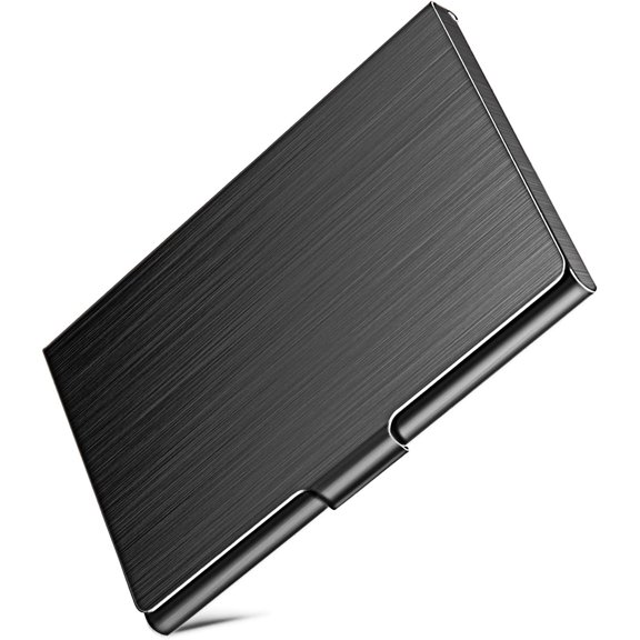 Slim Business Card Case for Men & Women, Pocket Metal Case, Professional Stainless Steel Business Card Holders, Purse Name Card Holder, Buckle Style Shut