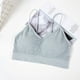 thumbnail image 2 of Conjunto de 6 sujetadores deportivos sin costuras con relleno y cuello en V para mujer - Sin aros, para dormir/informal, 2 of 3