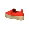 thumbnail image 3 of Women Fabric Round Toe Espadrille Slip On Flatform Sneakers 18214, 3 of 6