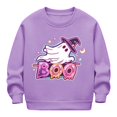thumbnail image 6 of Likimi Toddler Child Girls Halloween Sweatshirts Hallowmas Ghost Print Crew Neck Sweatshirt For Girls Long Sleeve Autumn Winter Fashion Pullover Size 12-24 Months, 6 of 6