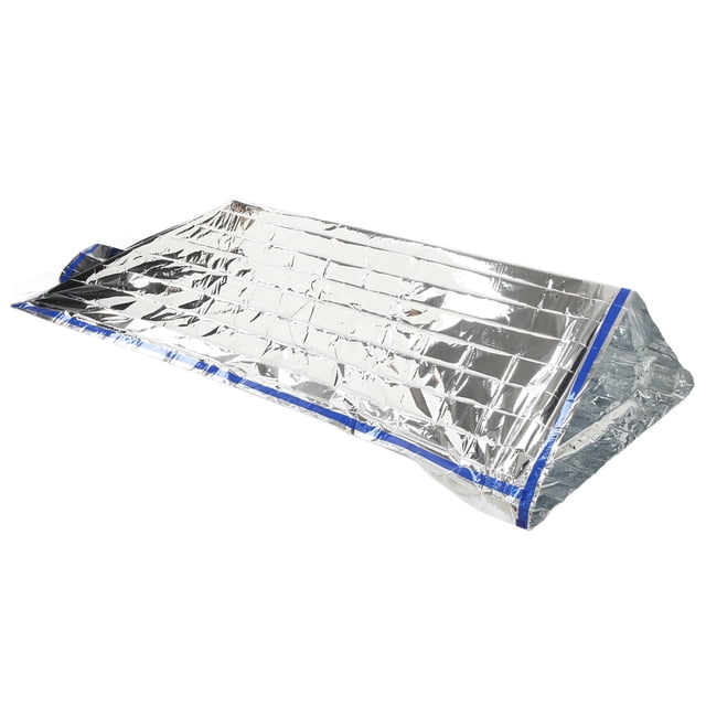 Couverture de Survie, Couverture d'Urgence Réutilisable Imperméable Film Aluminisé pour Animaux Pliable Légère pour Camping pour Extérieur Argent, Orange