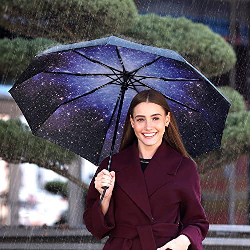 automatic sturdy and portable-windproof light Windproof travel umbrella-compact small folding backpack umbrella-men and women