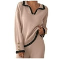 thumbnail image 2 of FDGIU Casual Oversized Sweater for Women, Soft Loose Fit Long Sleeve Pullover, Comfy Knit Casual Wear Tops, 2 of 7