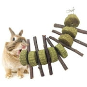 Zeus Rabbit Bunny Hamster Teeth Health Apple Wood Stick Grass Hay Cake Heart Chew Toy