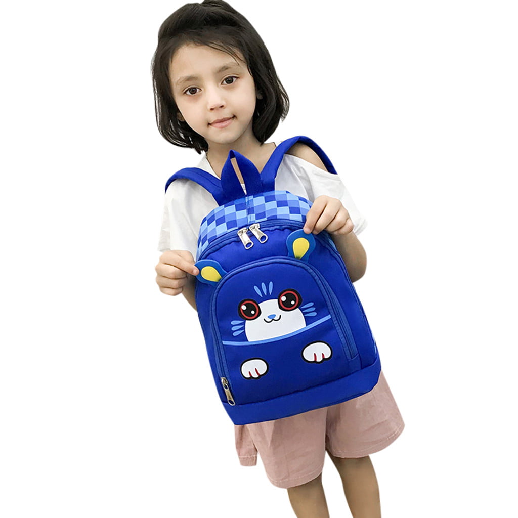 Women Backpack PU Leather Schoolbag Girls Cartoon Cat Satchel Shoulder Bag Purse