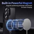 thumbnail image 4 of for Samsung Galaxy S25 Ultra Case,Compatible with Magsafe [Wireless Charging],with 360°Rotatable Magnetic Ring Stand Matte Translucent Slim Soft Edge Phone Kickstand,Black, 4 of 6