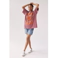 thumbnail image 3 of Urban Outfitters Women's X The Smashing Pumpkins Oversized Fit Tee T-Shirt Dress (Small/Medium, Burgundy Vintage Wash), 3 of 5
