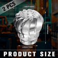 thumbnail image 3 of 2 Pcs 110mm Non Power Roof Ventilator Wind Turbines Attic Air Vent for Houses Factory Attic Farm Leak Proof Vent Cap Fan, 3 of 5