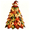 H, variant on OCLUN Christmas Patchwork Quilt Tree DIY Craft Kit, Festive Tabletop Christmas Tree Decor with Removable Doll Ornaments,With Light,K