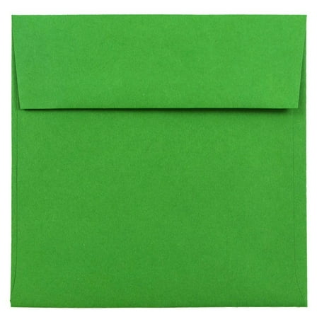 JAM Paper 6 x 6 Square Envelopes, Green, 50 per Pack