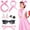 Pink, variant on 1950s Vintage Cat Eye Glasses Polka Dot Headband Earrings Set Retro Party Cosplay Accessory