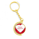 thumbnail image 1 of Feliz día de San Valentín rayas rojas Anillo de oro de metal llavero llavero, 1 of 3