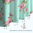 thumbnail image 6 of Pioneer Flower Floral Print Pattern Shower Curtain 84"x72", Bathroom Decorative Shower Curtain Set with 12 Hooks, Waterproof Washable, 6 of 6