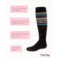 thumbnail image 3 of MeMoi  Metallic Sport Stripe Knee-High Socks - Girls - Female, 12, Black, 3 of 8