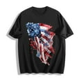 thumbnail image 2 of Nmnitkp Mens Shirts Crew Neck Cotton American Flag Shirts Men: 4th of July Patriotic T-Shirt USA Print Independence Day Tee Casual Tops Black,S, 2 of 9
