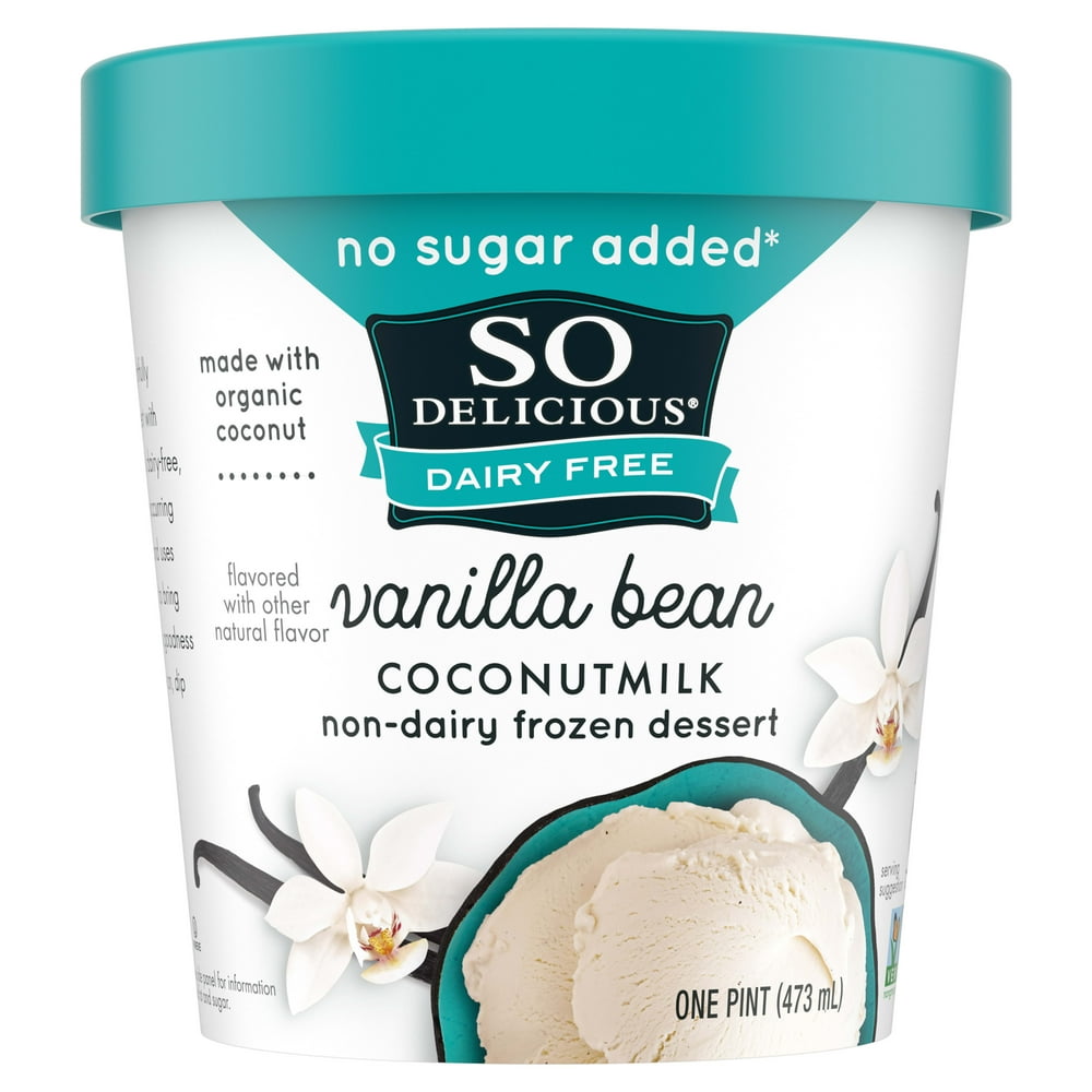 So Delicious Dairy Free No Sugar Added Vanilla Bean Coconutmilk Frozen