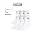 thumbnail image 2 of Adidas Originals Unisex Trefoil Quarter Socks - 6 Pairs - White - Large, 2 of 4
