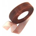 thumbnail image 2 of Cinta de gasa satinada transparente de 50 yardas para envolver joyas y regalos. café, 2 of 8