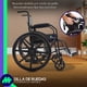 thumbnail image 4 of MEDICAL STORE Silla De Ruedas Ligera Adulto Mayor Todo Terreno Traslado Plegable Compacta Con Freno De Mano Rehabilitación Con Descansa Pies Abatible, 4 of 9