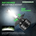 thumbnail image 5 of For Mitsubishi Eclipse 2000 2001 2002 2003 2004 2005 2006 LED Headlight Bulbs 9003 H4 High and Low Beam 2pcs, 5 of 10
