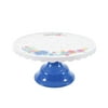 The Pioneer Woman Blue Floral Scalloped Cake Stand